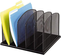 Safco - Black Document Organizer - Steel, Mesh - USA Tool & Supply