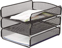 Safco - Black Document Organizer - Steel, Mesh - USA Tool & Supply