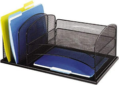 Safco - Black Combination File Sorter - Steel, Mesh - USA Tool & Supply