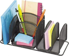 Safco - Black Desk Top Organizer - Steel - USA Tool & Supply