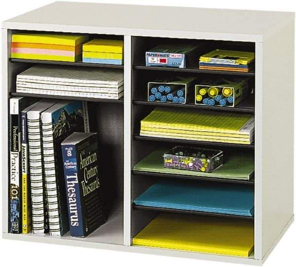 Safco - Gray Document Organizer - Fiberboard, Hardboard, Laminated Compressed Wood - USA Tool & Supply