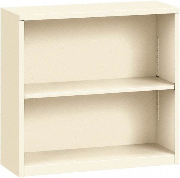 Hon - 2 Shelf, 29" High x 34-1/2" Wide Bookcase - 12" Deep, Steel, Putty - USA Tool & Supply