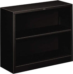 Hon - 2 Shelf, 29" High x 34-1/2" Wide Bookcase - 12-5/8" Deep, Steel, Black - USA Tool & Supply