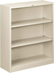 Hon - 3 Shelf, 41" High x 34-1/2" Wide Bookcase - 11-5/8" Deep, Steel, Light Gray - USA Tool & Supply