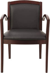 ALERA - Black Leather Guest Chair - 22-7/8" Wide x 32-7/8" High - USA Tool & Supply