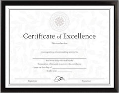 Dax - Black Document Holders-Certificate/Document - 11" High x 8-1/2" Wide - USA Tool & Supply