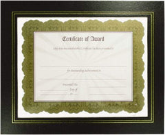 Nudell - 2 Piece Black Document Holders-Certificate/Document - 11" High x 8-1/2" Wide - USA Tool & Supply