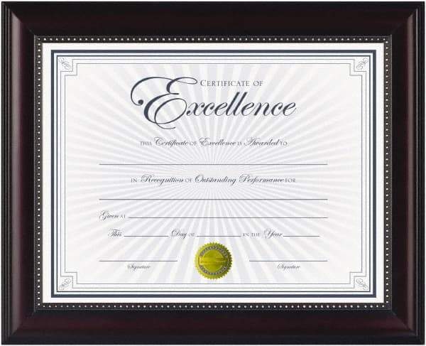 Dax - Rosewood Document Holders-Certificate/Document - 11" High x 8-1/2" Wide - USA Tool & Supply