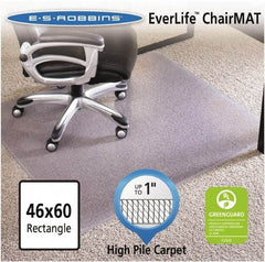 ES Robbins - 60" Long x 46" Wide, Chair Mat - Rectangular, Crystal Edge Style - USA Tool & Supply