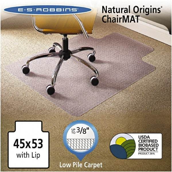 ES Robbins - 53" Long x 45" Wide, Chair Mat - Rectangular, Straight Edge Style - USA Tool & Supply