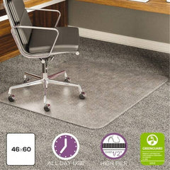 Deflect-o - 60" Long x 46" Wide, Chair Mat - Rectangular, Beveled Edge Style - USA Tool & Supply