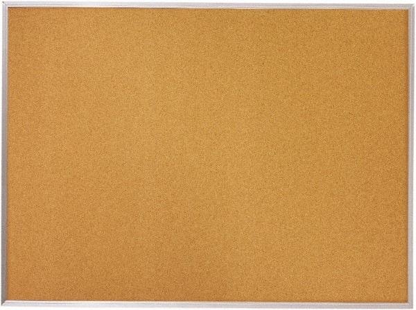 Mead - 96" Wide x 48" High Open Cork Bulletin Board - Natural (Color) - USA Tool & Supply
