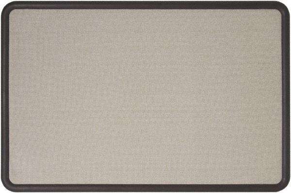 Quartet - 36" Wide x 24" High Cork Bulletin Board - Fabric, Gray - USA Tool & Supply