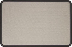 Quartet - 36" Wide x 24" High Cork Bulletin Board - Fabric, Gray - USA Tool & Supply