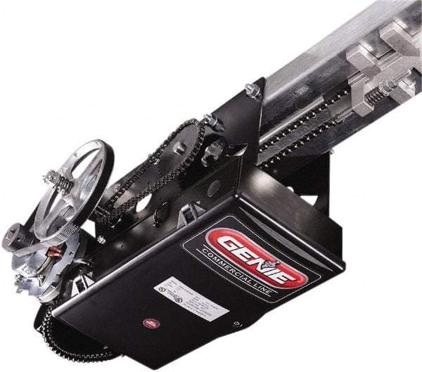 Genie - 1/2 hp 1 Phase Standard Duty Garage Door Trolley Operator Head with Brake - For Use with 10' High Sectional Door - USA Tool & Supply