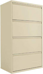 ALERA - 30" Wide x 53-1/4" High x 19-1/4" Deep, 4 Drawer Lateral File - Steel, Putty - USA Tool & Supply