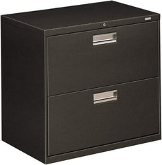 Hon - 30" Wide x 28-3/8" High x 19-1/4" Deep, 2 Drawer Roll-Out - Steel, Charcoal - USA Tool & Supply