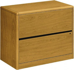 Hon - 36" Wide x 29-1/2" High x 20" Deep, 2 Drawer Lateral File - Laminate, Harvest - USA Tool & Supply