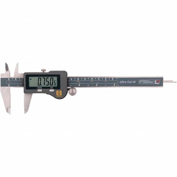 Fowler - 0 to 6" Range, 0.01mm Resolution, IP67 Electronic Caliper - USA Tool & Supply