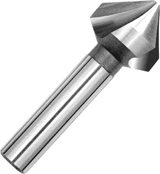 Magafor - 20.5mm Head Diam, 25/64" Shank Diam, 90° Solid Carbide Countersink - 2-1/2" OAL, Single End, Straight Shank, Right Hand Cut - USA Tool & Supply