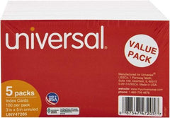 UNIVERSAL - 500 Index Cards - 3 x 5" - USA Tool & Supply