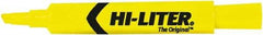 HiLiter - Yellow Highlighter - Chisel Tip, AP Nontoxic Ink - USA Tool & Supply