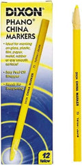 DIXON - Yellow China Marker - Soft Crayon Tip, Wax - USA Tool & Supply