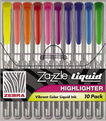 Zebra - Assorted Colors Highlighter - Chisel Tip, Water Base Ink - USA Tool & Supply