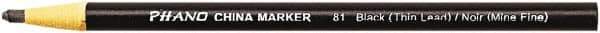 DIXON - Black China Marker - Soft Crayon Tip, Wax - USA Tool & Supply