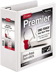 Cardinal - 775 Sheet Capacity, 11 x 8-1/2", View Ring Binder - Polypropylene, White - USA Tool & Supply