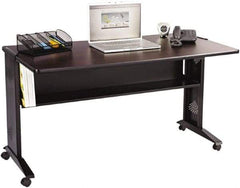 Safco - 200 Lb Capacity Mobile Computer Stand - 53-1/2" Wide x 28" Deep x 30" High, Melamine - USA Tool & Supply
