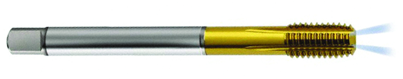 M8 x 1.25 Dia. - 6HX - 5 FL - PM Cobalt Semi-Bott Tap-TiCN-Coolant-Thru-FORM-C - USA Tool & Supply