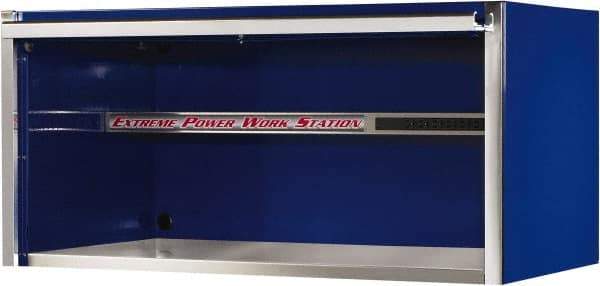 EXTREME TOOLS - Tool Storage Workstation - 55" Wide x 30" Deep x 26-3/8" High, 11 Gauge Steel, Blue - USA Tool & Supply