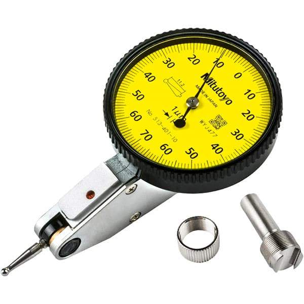 Mitutoyo - Dial Test Indicators Maximum Measurement (mm): 0.14 Dial Graduation (mm): 0.0010 - USA Tool & Supply