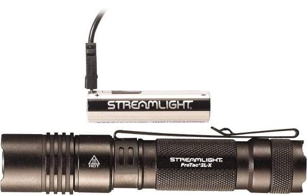 Streamlight - White LED Bulb, 500 Lumens, Industrial/Tactical Flashlight - Black Aluminum Body, 1 18650 Lithium-Ion Battery Included - USA Tool & Supply