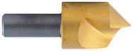 1" Size-1/2" Shank-82°-M42 Single Flute Countersink -  TiN Coated - USA Tool & Supply