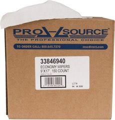 PRO-SOURCE - Dry General Purpose Wipes - Pop-Up, 17" x 9" Sheet Size, White - USA Tool & Supply