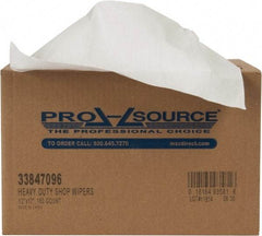 PRO-SOURCE - Dry Shop Towel/Industrial Wipes - Double Sided Box, 17" x 12" Sheet Size, White - USA Tool & Supply