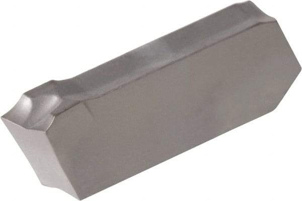 Iscar - GIM3 JS IC20 Grade, 0.1181" Cutting Width, Carbide Cutoff Insert - 15° Right Hand Lead Angle, 0.0008" Cnr Rad, Single End - USA Tool & Supply