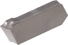 Iscar - GIM3 JS IC20 Grade, 0.1181" Cutting Width, Carbide Cutoff Insert - 15° Right Hand Lead Angle, 0.0008" Cnr Rad, Single End - USA Tool & Supply