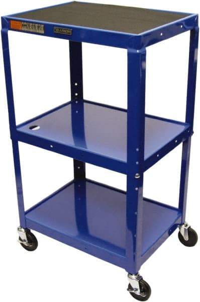 Luxor - 300 Lb Capacity, 24" Wide x 18" Long x 42" High Standard Utility Cart - 3 Shelf, Steel - USA Tool & Supply
