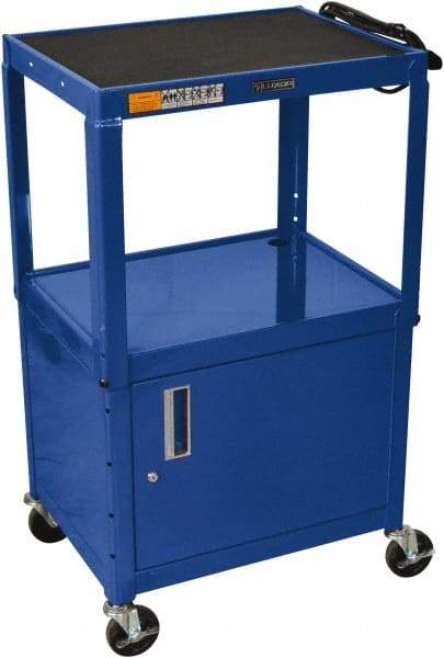 Luxor - 300 Lb Capacity, 24" Wide x 18" Long x 42" High Standard Utility Cart - 3 Shelf, Steel - USA Tool & Supply