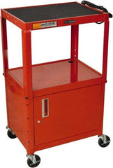 Luxor - 300 Lb Capacity, 24" Wide x 18" Long x 42" High Standard Utility Cart - 3 Shelf, Steel - USA Tool & Supply