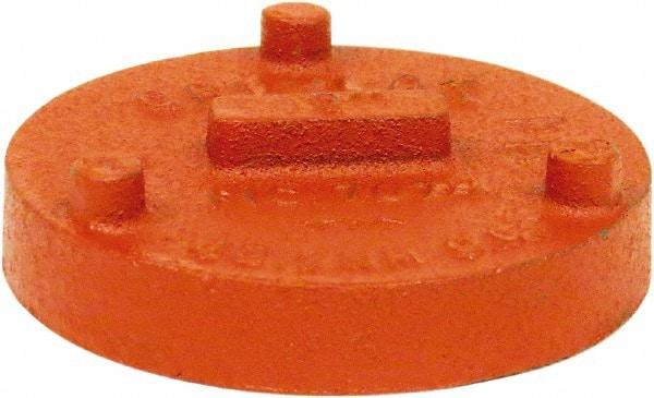 Made in USA - Size 4", Class 150, Malleable Iron Orange Pipe Cap - Grooved End Connection - USA Tool & Supply