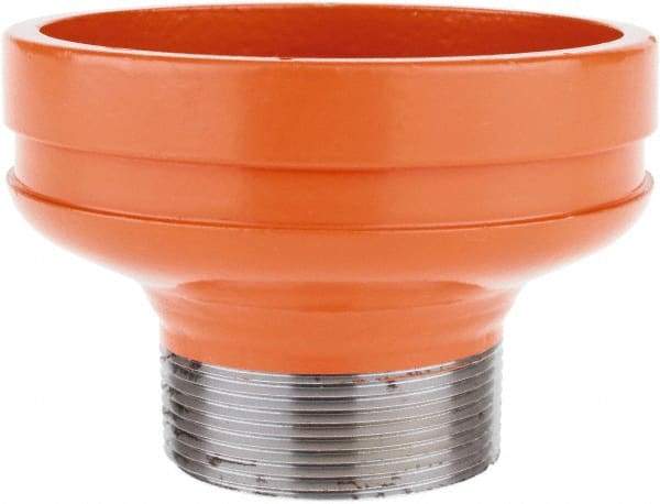 Made in USA - Size 4 x 2", Class 150, Malleable Iron Orange Pipe Thread Reducer - Grooved (MNPT) End Connection - USA Tool & Supply