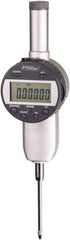 Fowler - 0 to 1/2" Range, 0.00005" Graduation, Electronic Drop Indicator - Flat Back, Accurate to 0.00016", Inch & Metric System, LCD Display - USA Tool & Supply