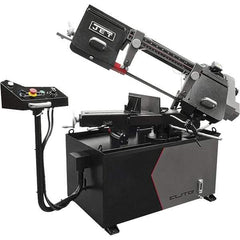 Jet - 8 x 13" Manual Horizontal Bandsaw - 1 Phase, 115/230 Volts, Variable Speed Pulley Drive - USA Tool & Supply