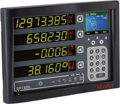 Newall - 3 Axes, Milling, Turning, Grinding & Lathe Compatible DRO Counter - LED Display, Programmable Memory - USA Tool & Supply