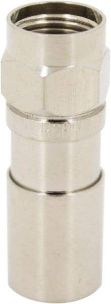 Ideal - Straight, RTQ Compression Coaxial Connector - Compatible with RG6 - USA Tool & Supply