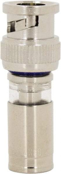 Ideal - Straight, BNC Compression Coaxial Connector - Compatible with RG6, Brass Body - USA Tool & Supply